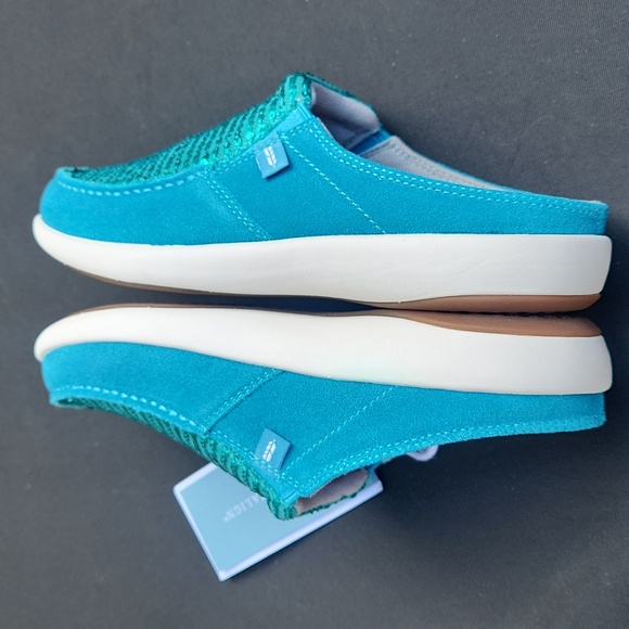 Revitalign Siesta Slide Sequin Mule Shoes In Biscay Bay Sz 6 - Picture 15 of 17